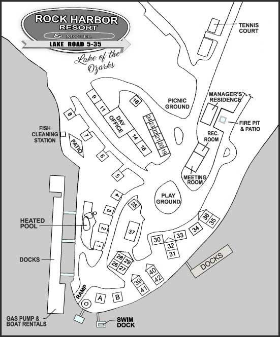 map of rock harbor resort